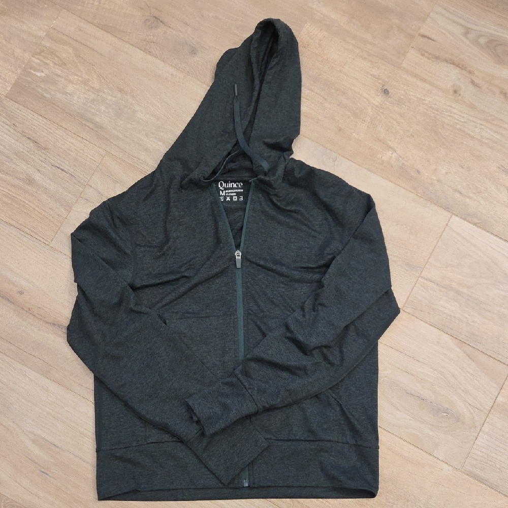 Quince Flowknit Full Zip Hoodie